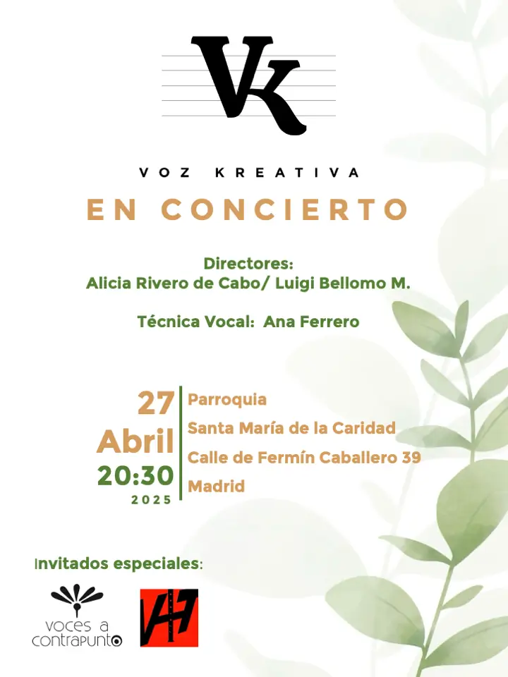cartel próximo concierto